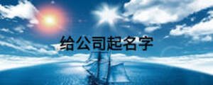 給公司起名字