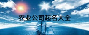 農業公司起名大全