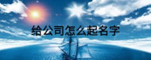 給公司怎么起名字