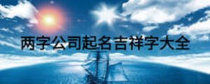 兩字公司起名吉祥字大全