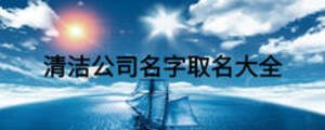 清潔公司名字取名大全