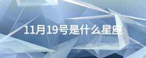 11月19號是什么星座