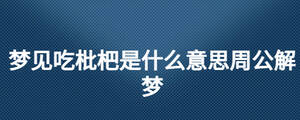 夢見吃枇杷是什么意思周公解夢