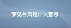 夢見臺風(fēng)是什么意思